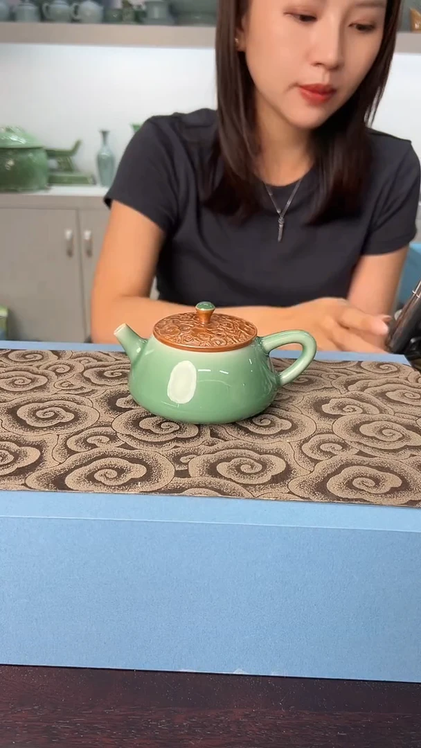 龙泉云间青瓷小米茶器
