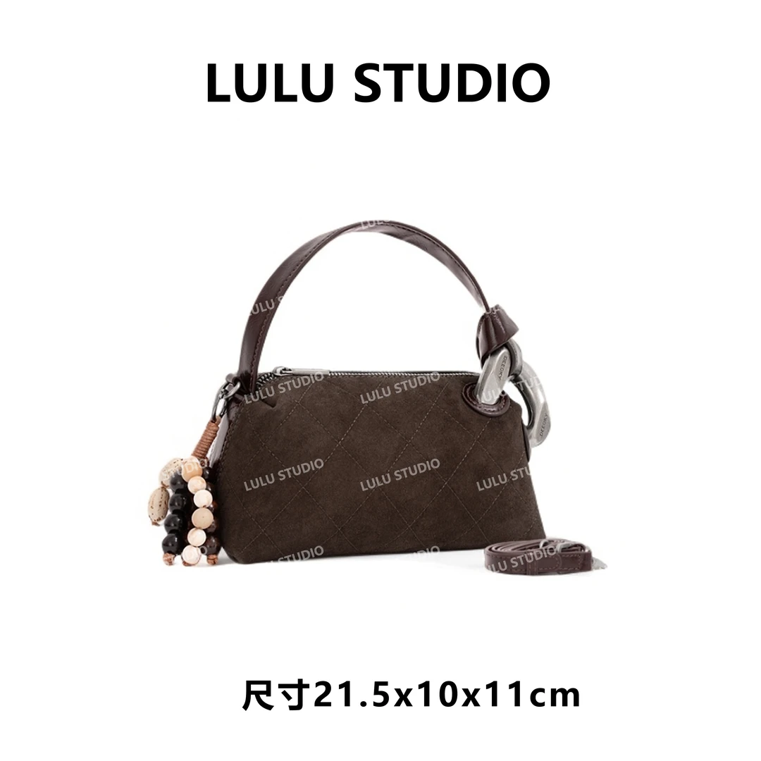 【LULU】ZT-D8080-磨砂咖RAIN.CUN休闲时尚百搭腋下女包