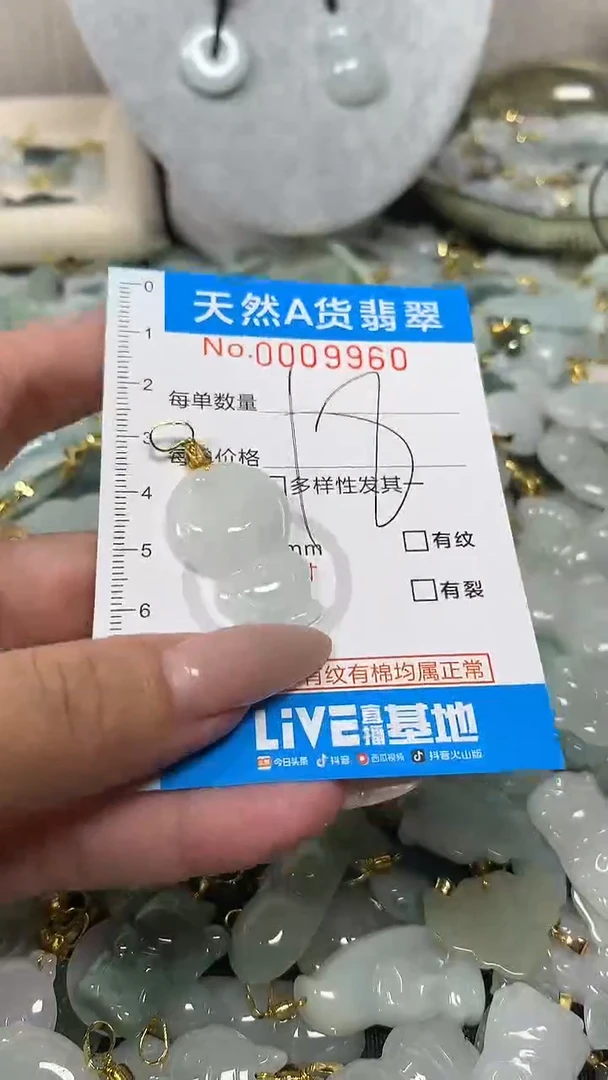翡翠未镶嵌颈饰净货挂件-9960