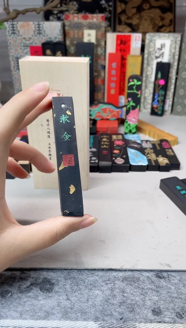 玉禾堂 小方柱 漱金