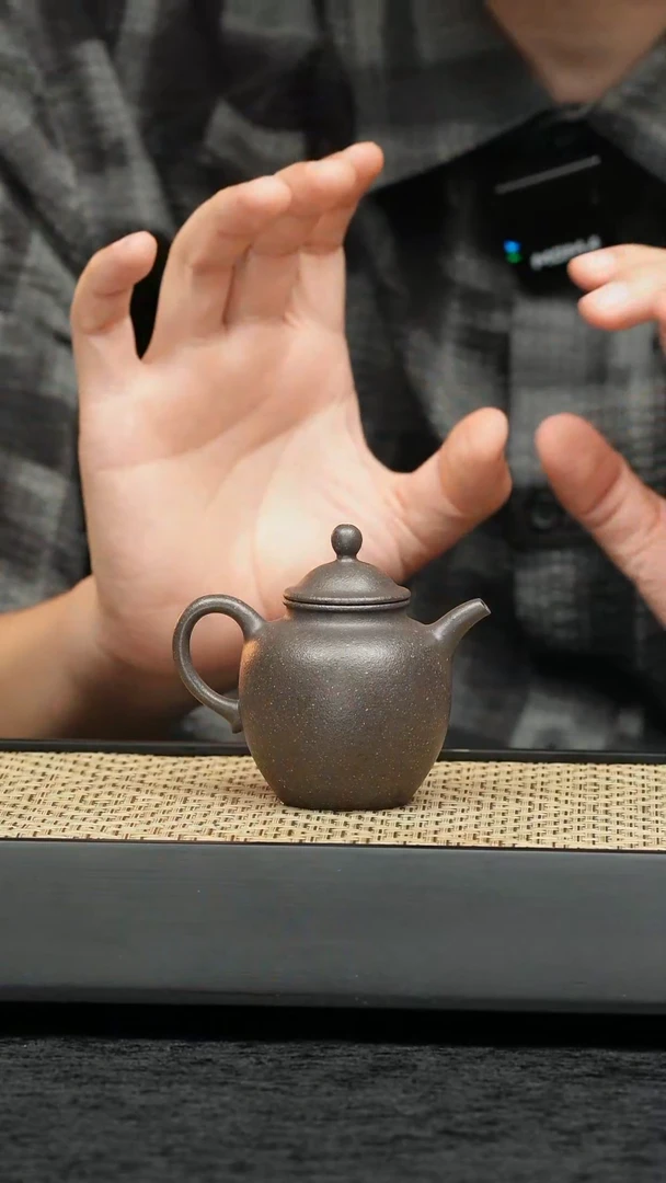 茶壶紫砂五堂 草阁莲子-手工炼泥
