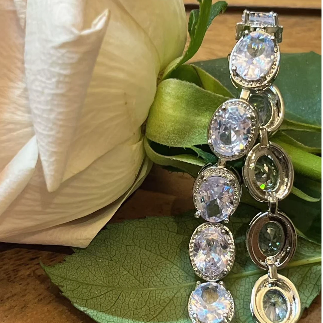 合金锆石手链 轻奢锆石手链爆闪精致生活