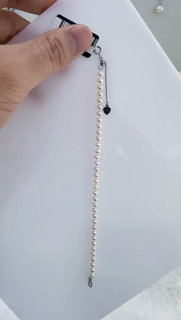 未镶嵌淡水珍珠DA珍珠手链4-5 b632