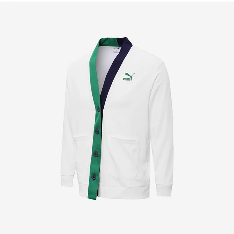 Puma/彪马正品春秋季新款男士休闲拼色针织开衫外套536920