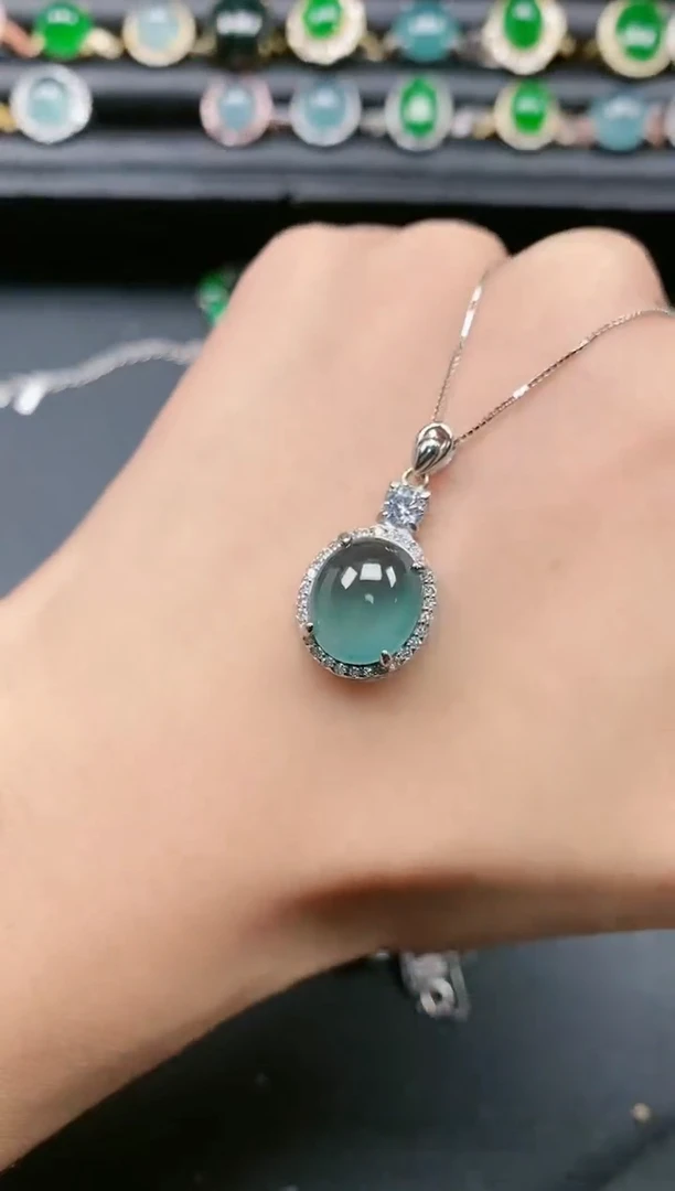翡翠戒指银S925镶嵌111111