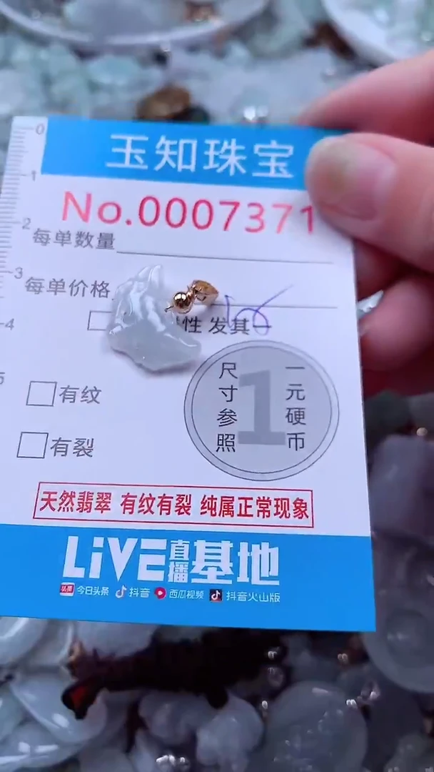 吊坠(不含链)未镶嵌翡翠7371