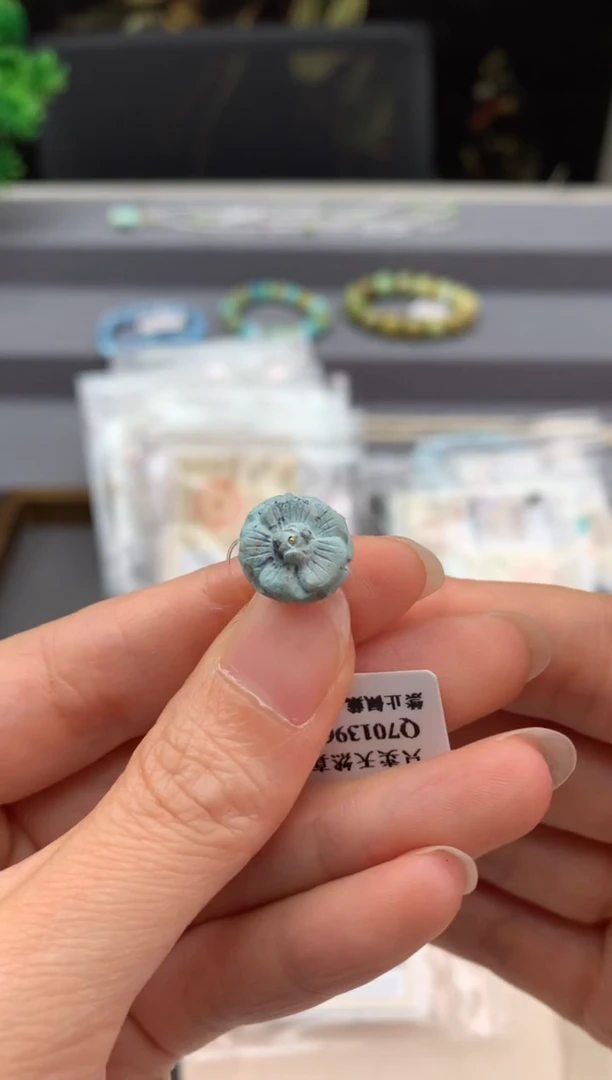 未镶嵌绿松石单珠W243