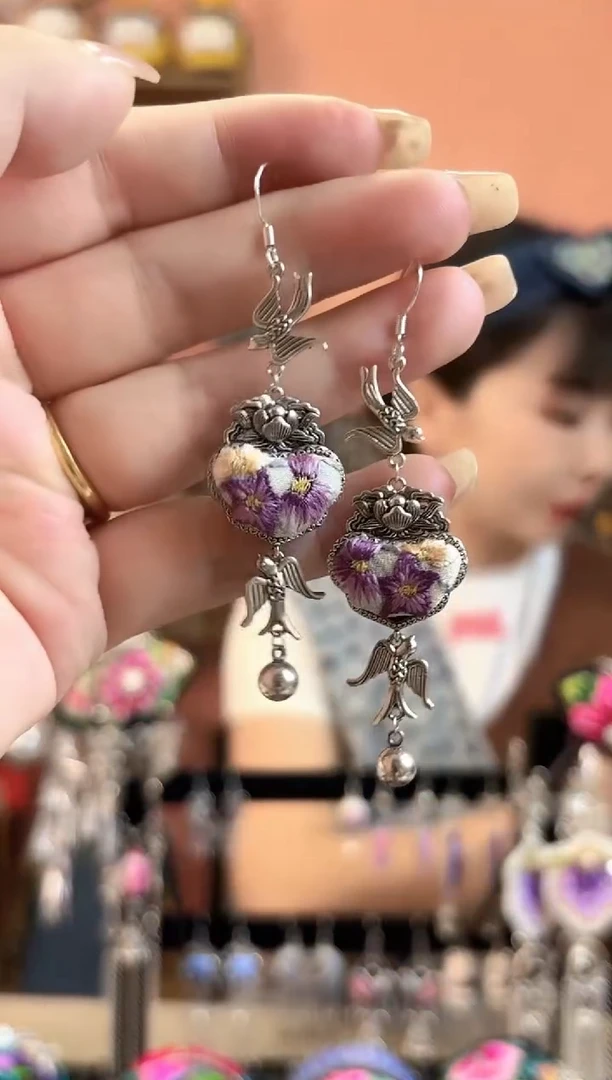 织绣艺枝独绣老绣饰品90
