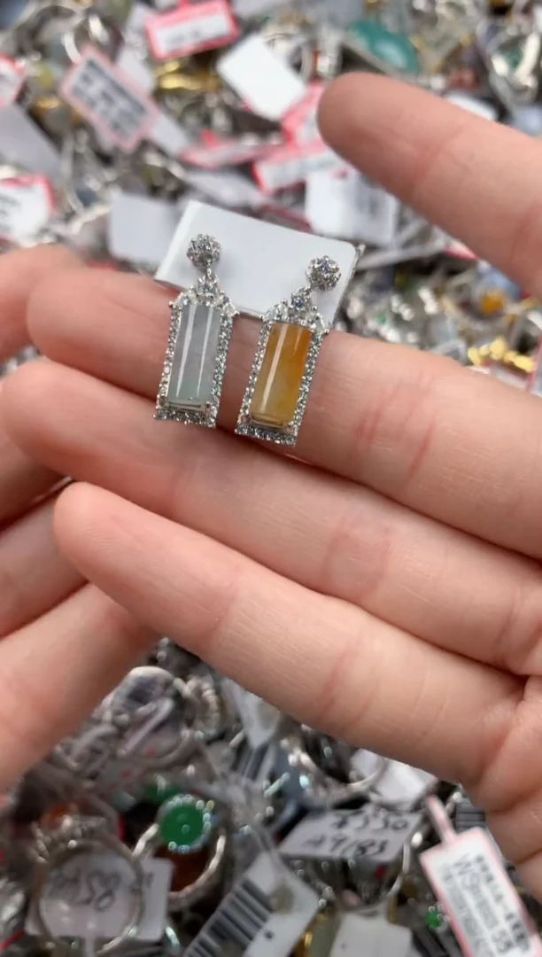 银S925镶嵌戒指翡翠222   9