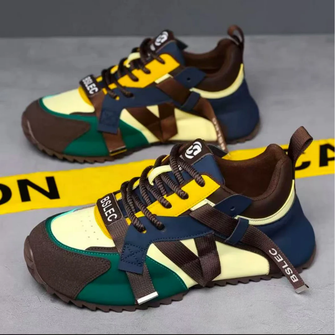 欧洲站潮牌男鞋新款厚底增高时尚老爹百搭软底休闲潮流潮鞋低帮