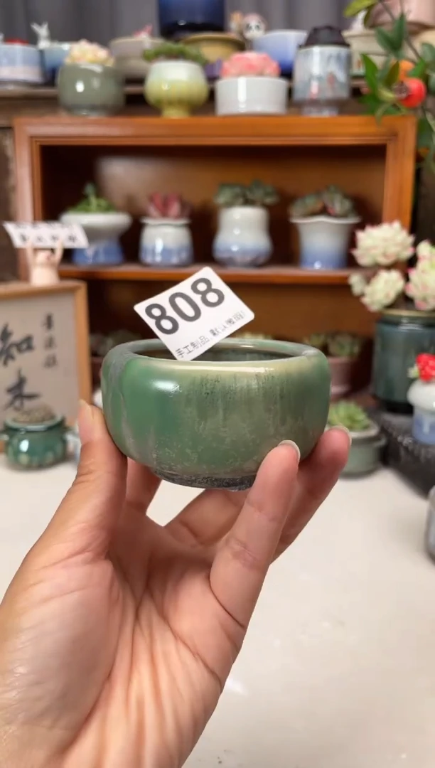 瓷片808知木小芳花盆