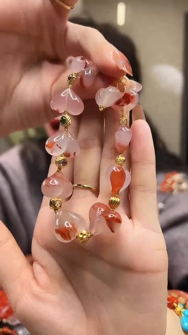 未镶嵌手链南红玛瑙18K金设计/多样性发其一/15#~17#