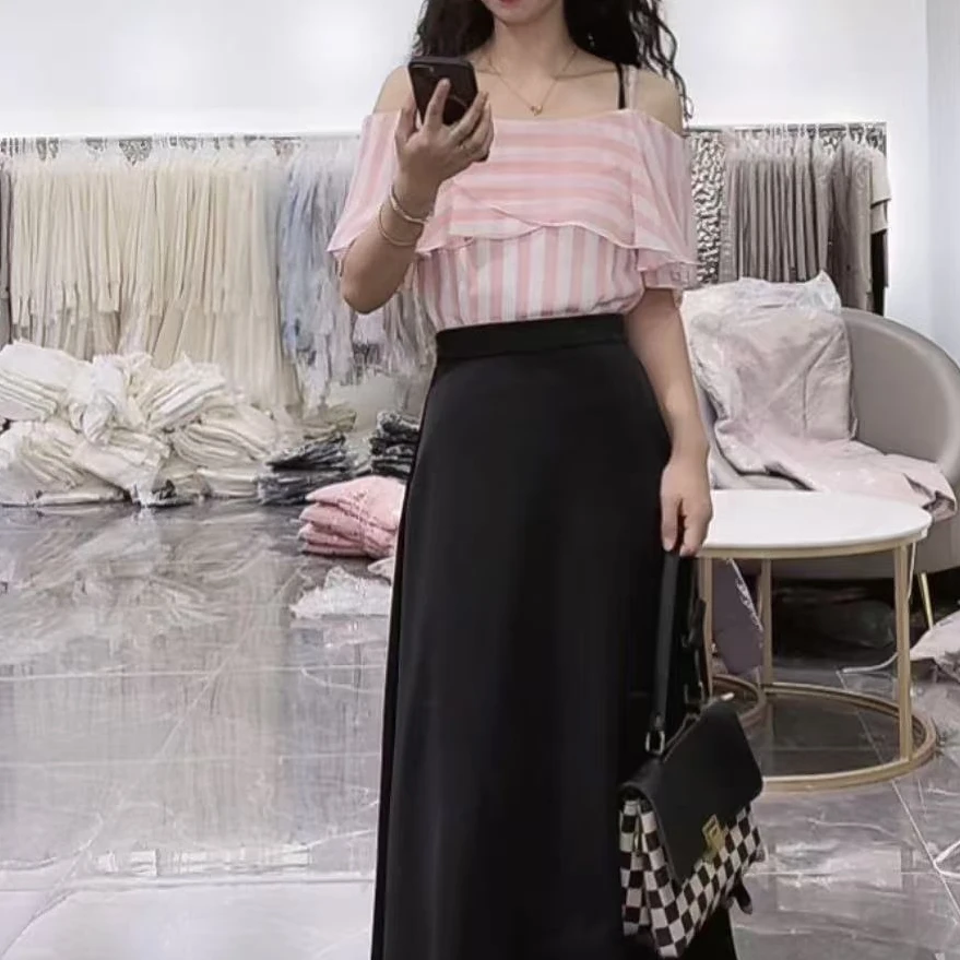 【OE家】NN990粉色新款衬衫显瘦气质高腰时尚百搭夏季