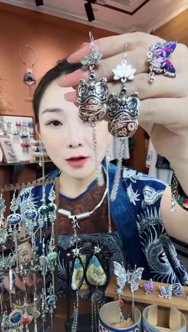刺绣纯手工民族风耳环