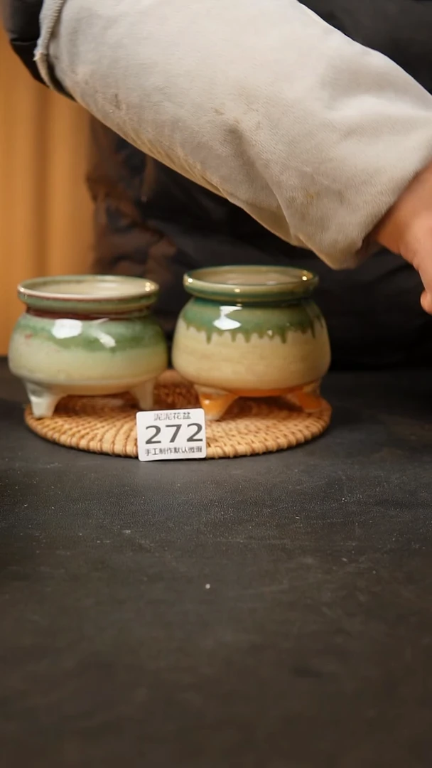 【闪购商品】瓷片272泥泥手工花盆