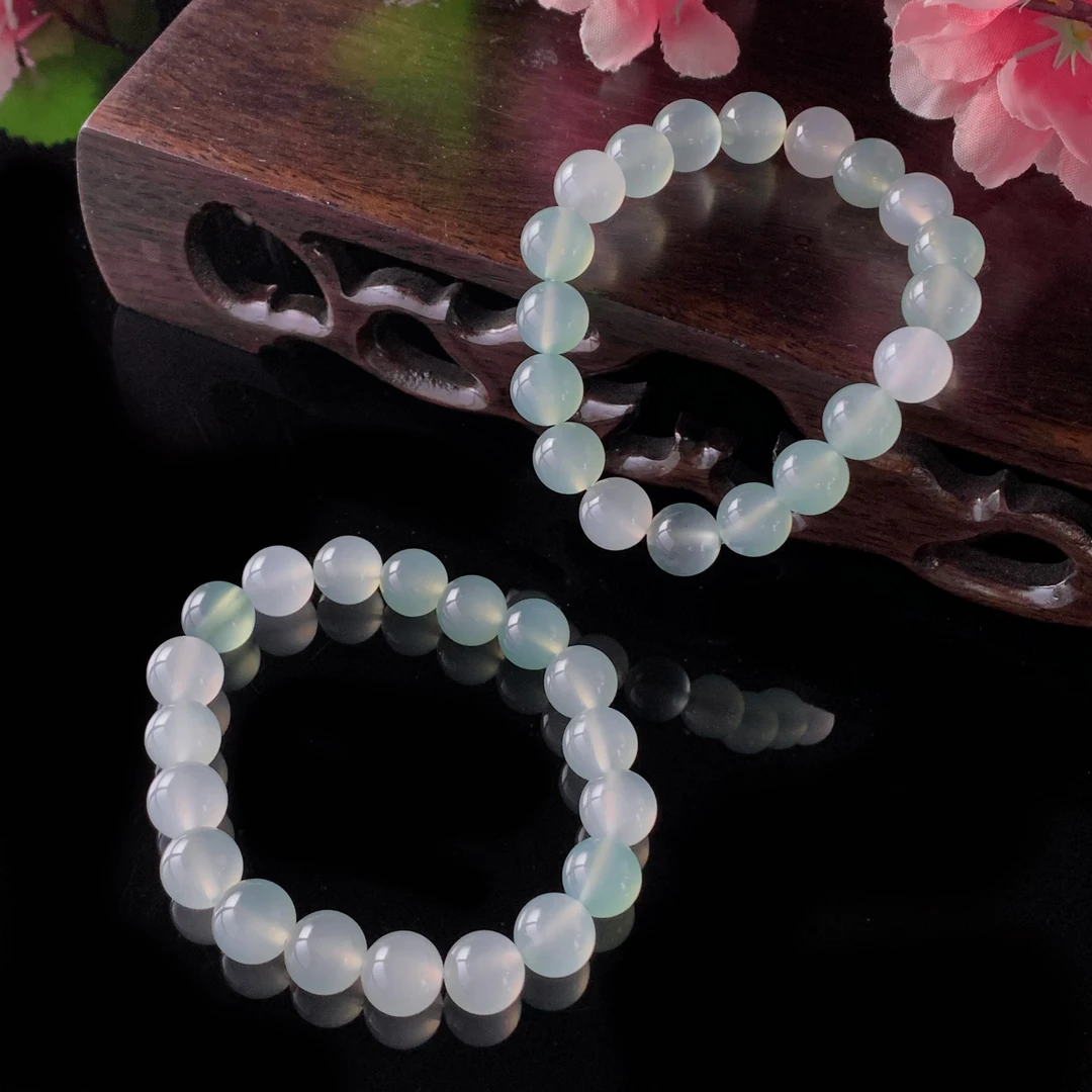 S7314卡10左右-天青玛瑙玉手串-多样性只发一件