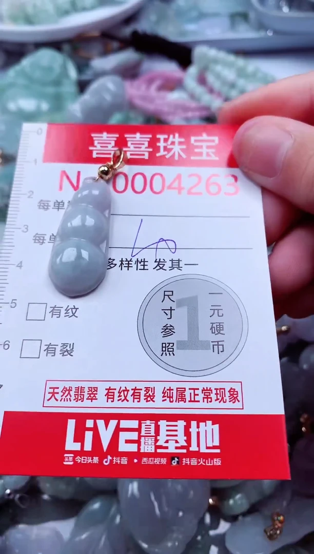 吊坠(不含链)未镶嵌翡翠4263