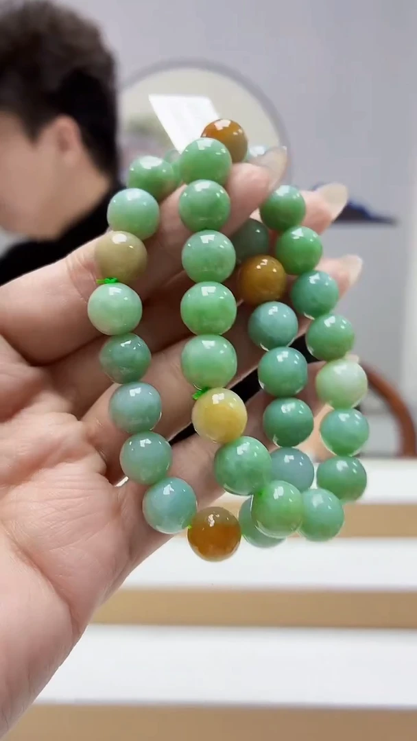 未镶嵌定制翡翠4688MM-毛货两条手串150