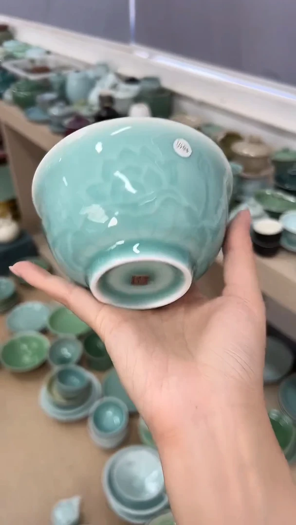 龙泉云间青瓷小米茶器