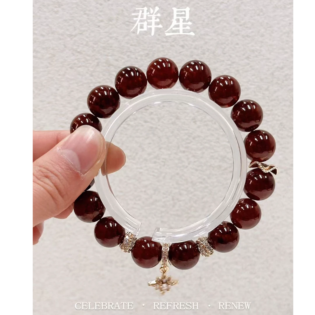 【喜饰原创 群星】11mm石榴石手串 297 天然微瑕介意勿拍