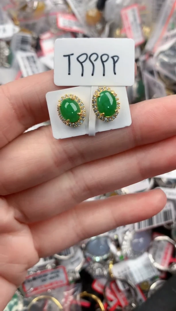 银S925镶嵌戒指翡翠55 5      1