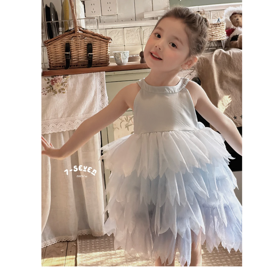 7-seven女童夏季洋气公主重工纱裙合集