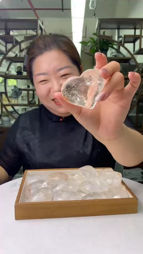 水晶珠宝半成品未镶嵌白水晶爱心D27多样性发其一（配）