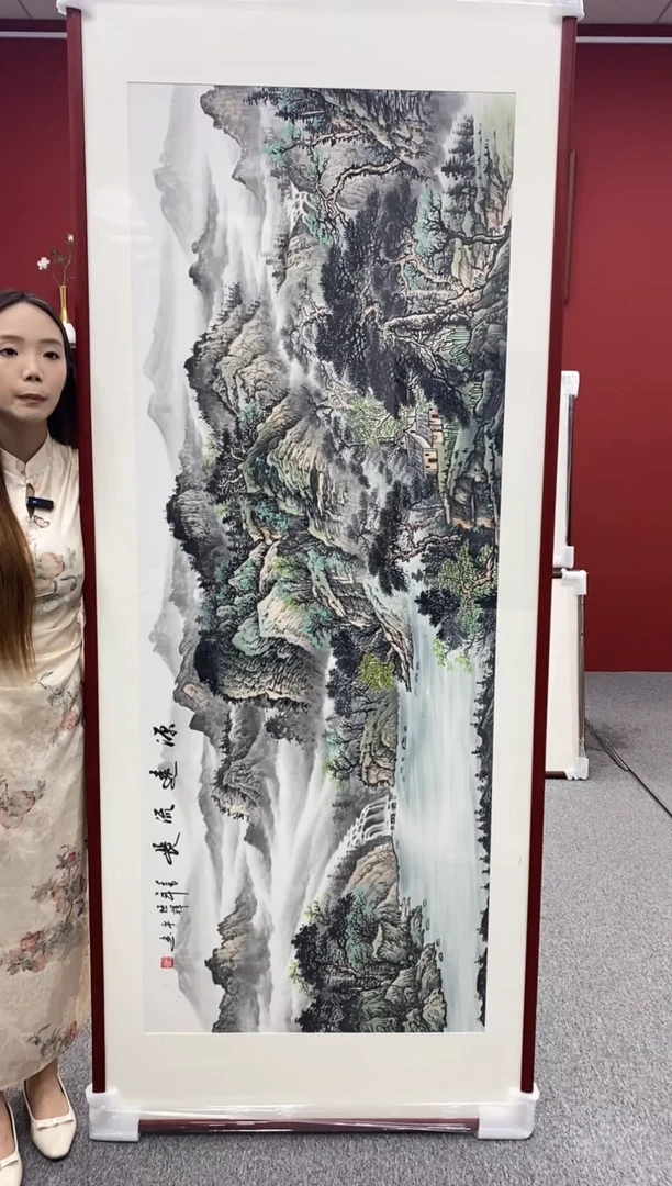 国画手绘 源远流长 219*88