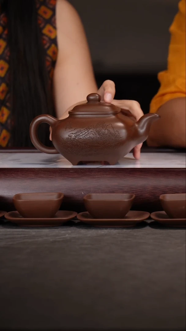 茶壶紫砂诸葛永南/紫泥/传炉套组/280c