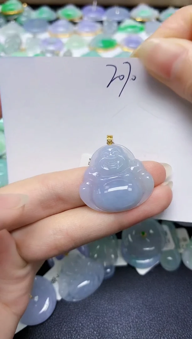 翡翠18K金镶嵌颈饰 天然缅甸翡翠A货