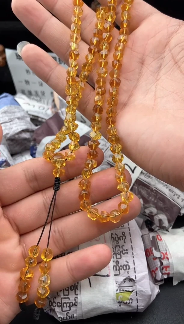 【闪购商品】琥珀手链未镶嵌异形多圈项链