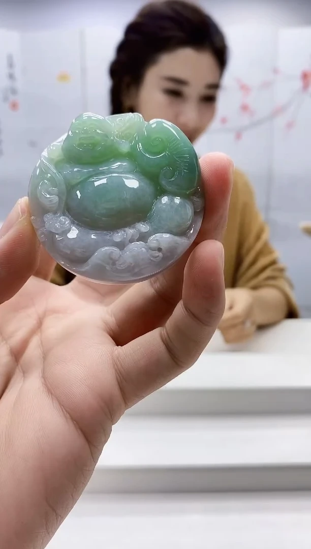 未镶嵌定制翡翠4829bb-毛货挂件 62