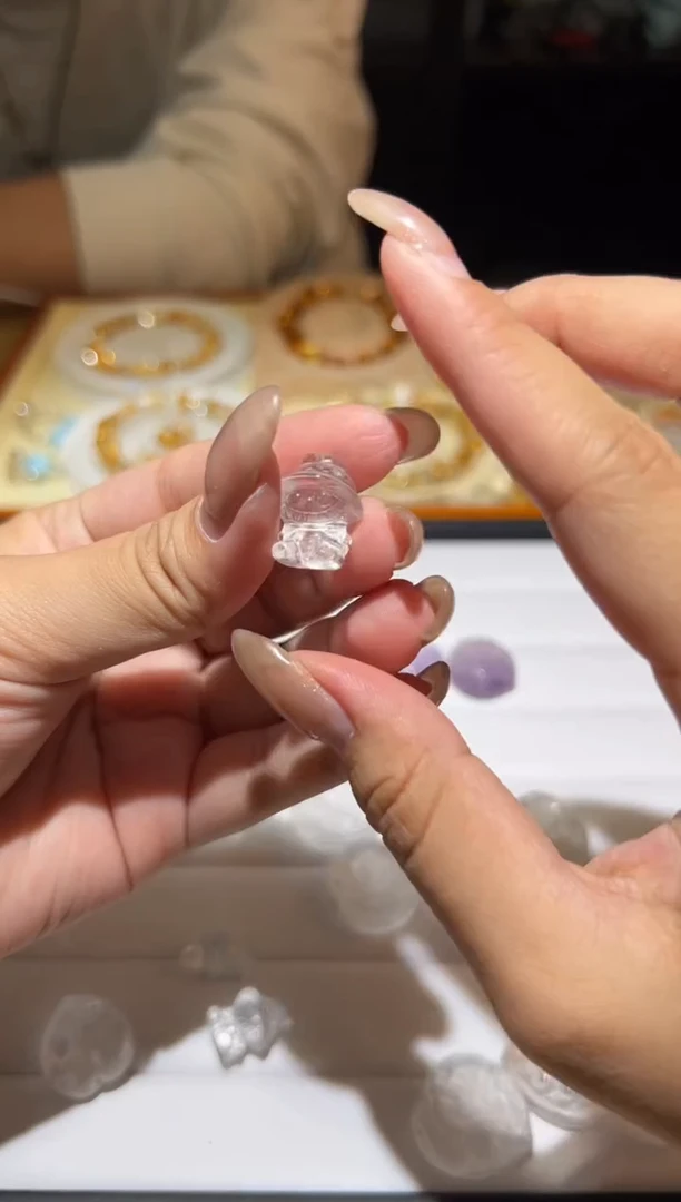水晶手链未镶嵌巴西白水晶小书包(默认通孔)