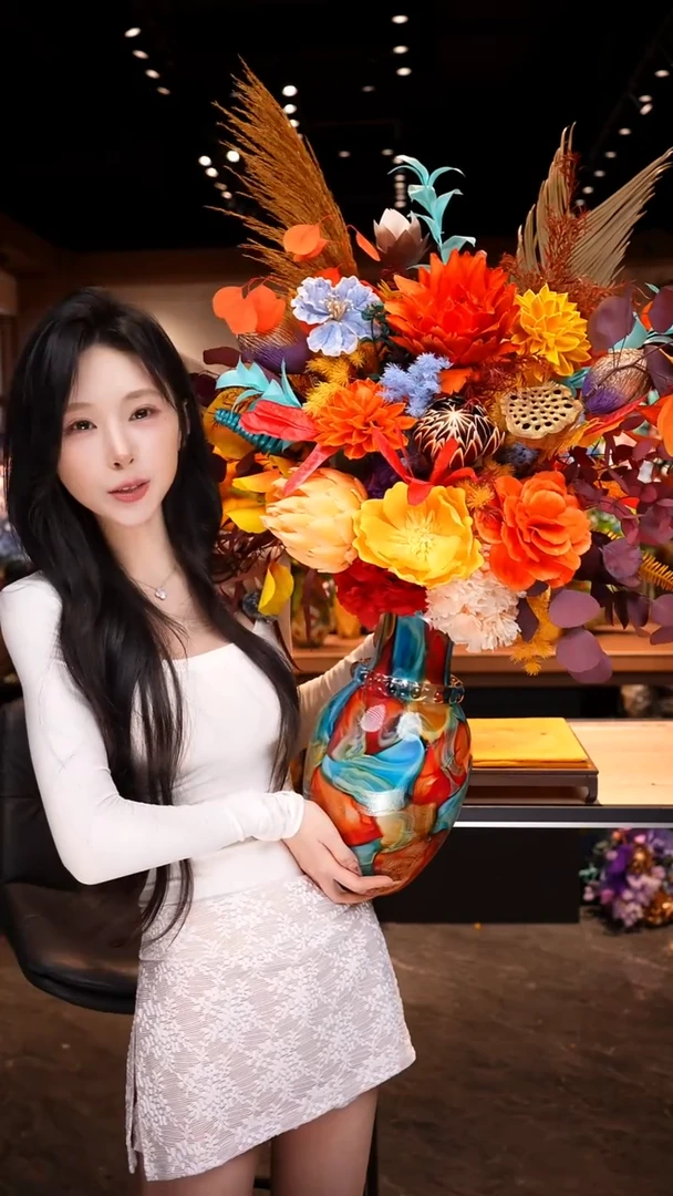 琉璃瓶手工花器花束空运包邮送货上门-以图片为准