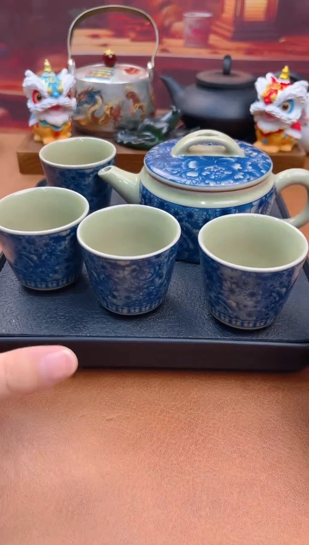 陶瓷茶具摆件旅行套组