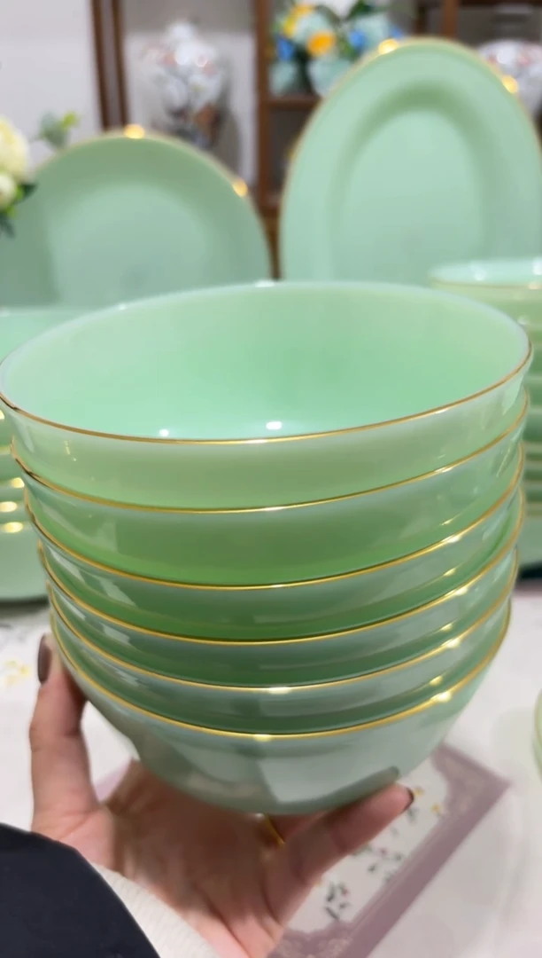 5.5英寸玉瓷碗6个口径13.8厘米