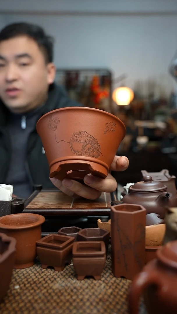 紫砂花盆子****乐長木軒精品紫砂
