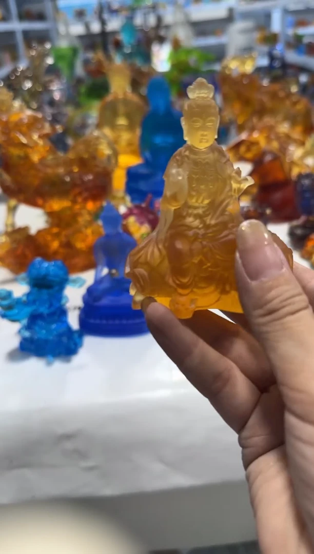 手工艺品琉璃普贤
