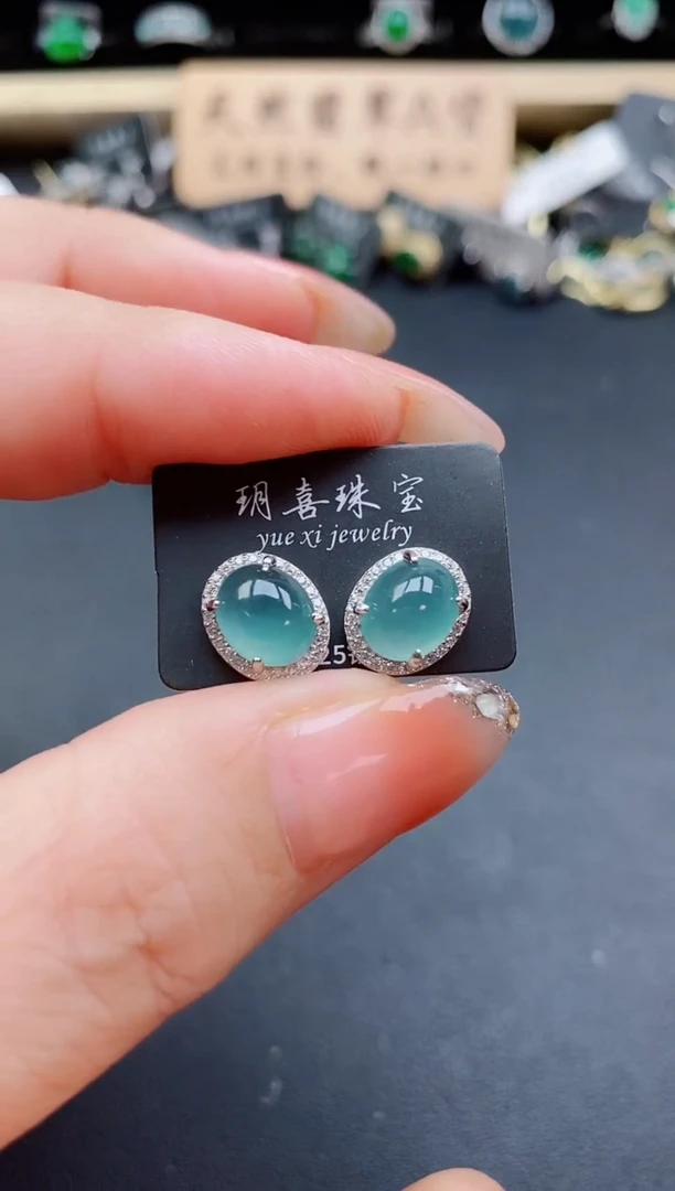 银S925镶嵌戒指翡翠1