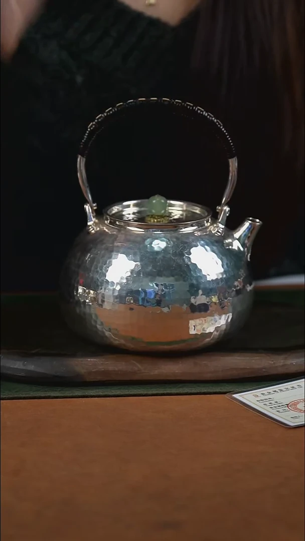 新品手工钱袋子提梁银壶