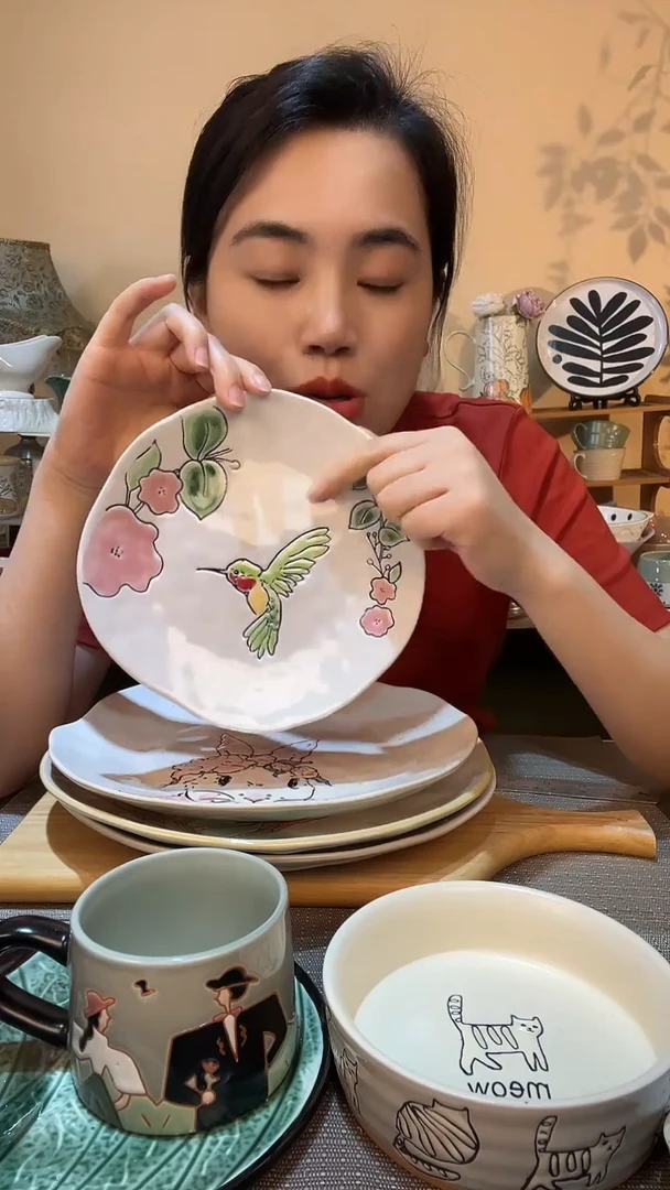 瓷片微瑕款 7.5英寸异形盘 介意勿拍
