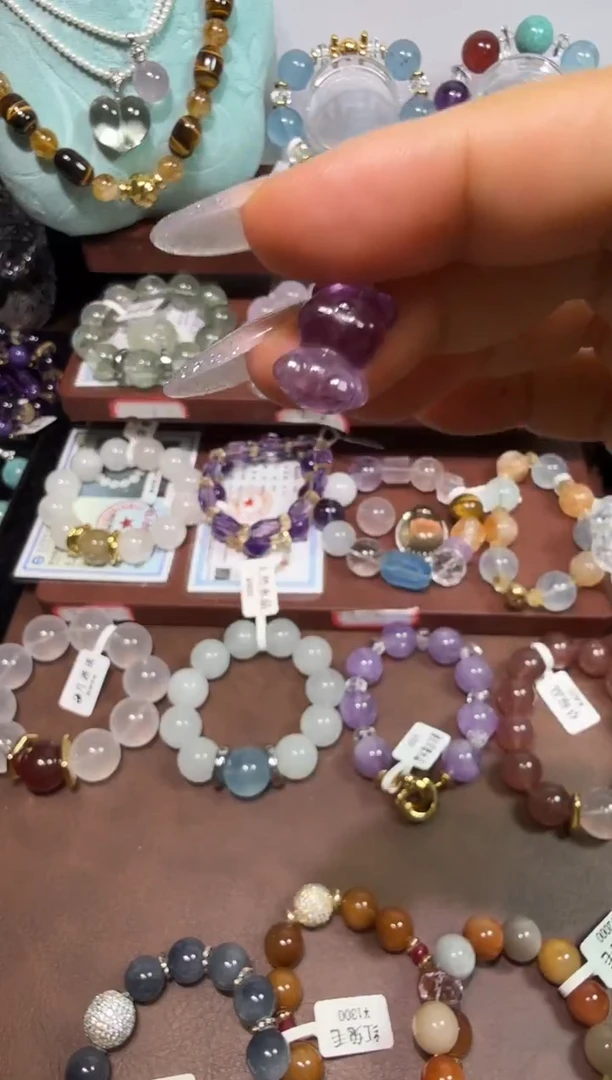 未镶嵌珠宝半成品紫晶紫水晶小熊（然然）