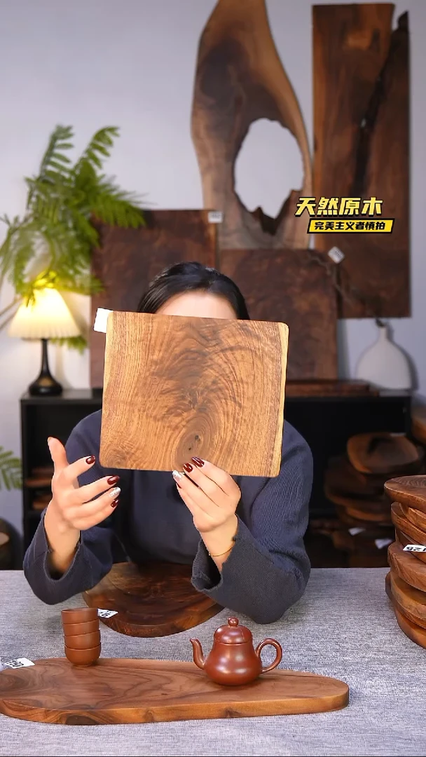 木北美黑胡桃原木.干裂疤结不属于商品质量问题完美主义者慎拍