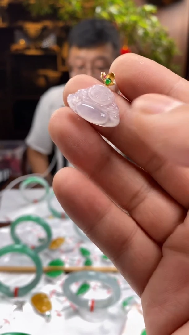 吊坠(不含链)未镶嵌翡翠k00465天然缅甸翡翠a货