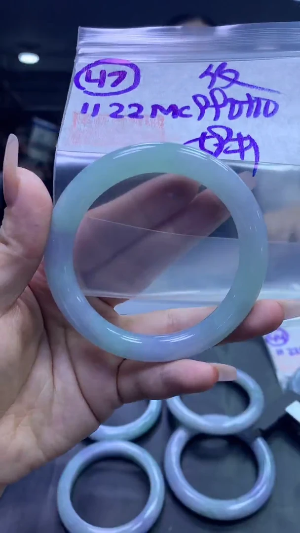 未镶嵌定制翡翠47圆条纹59+990元+拍一发一