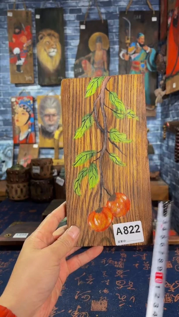 风化老门板丙烯画