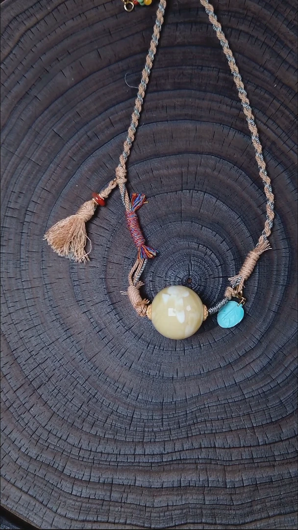 蜜蜡颈饰未镶嵌圆珠 项链  24+