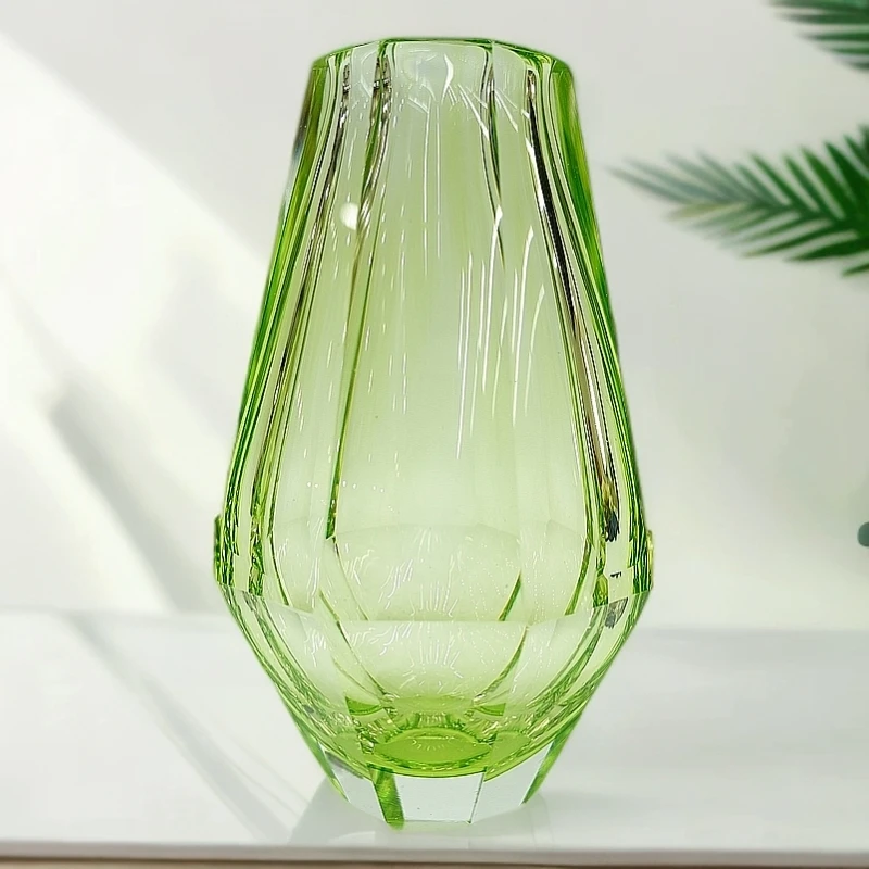淄博琉璃原创手工切面花瓶摆件客厅酒柜送礼酒店（不含花）