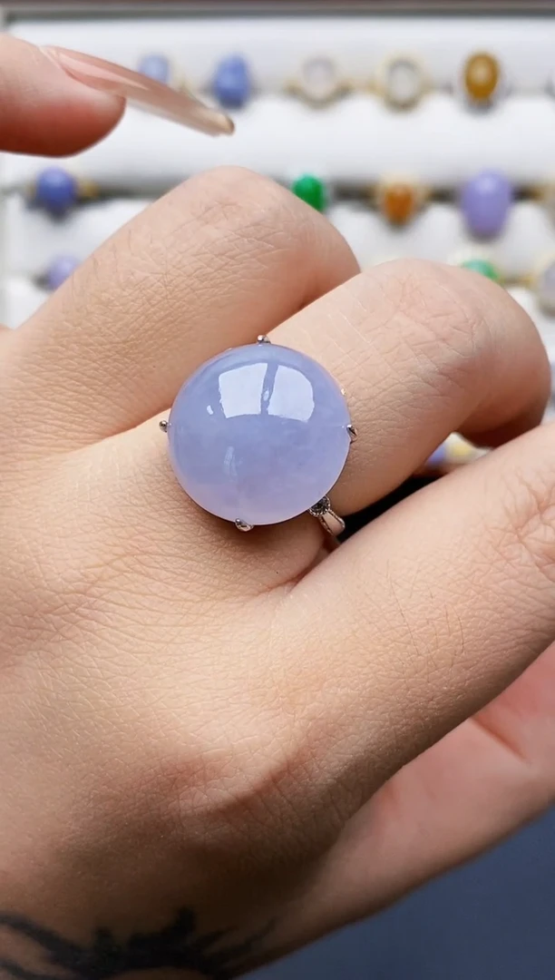 银S925镶嵌戒指翡翠0026