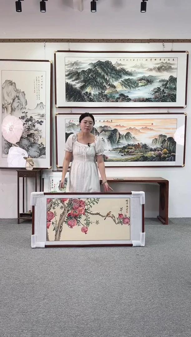 国画纯手绘130x62福气满堂